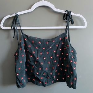 Crop top with adjustable straps